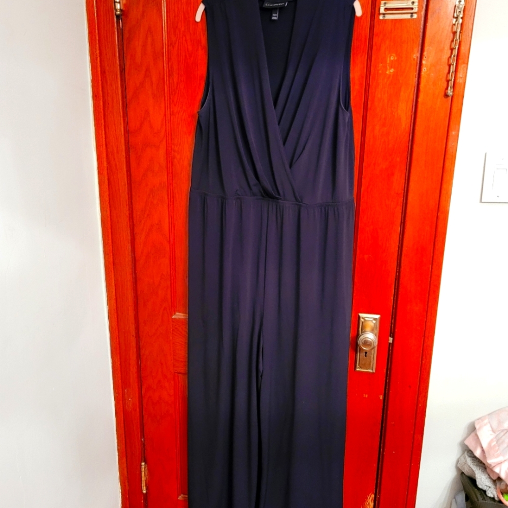 Black sleeveless jumpsuit